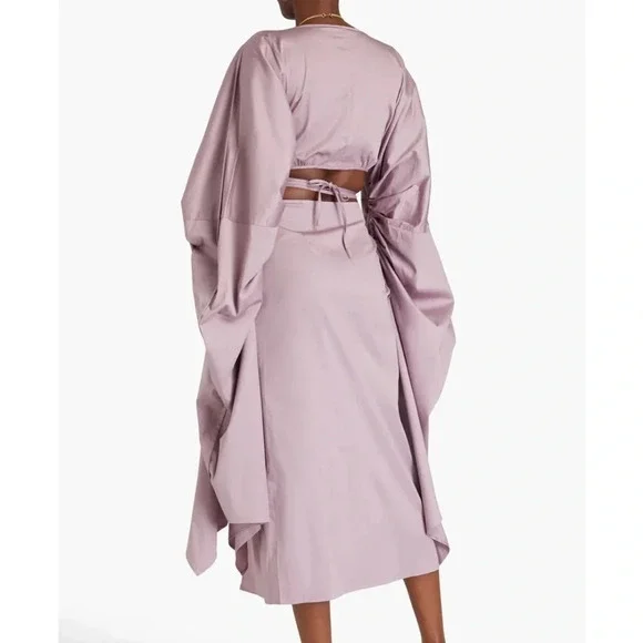 Cult Gaia Nell Ruched Cotton Blend Midi Skirt New NWT​​ - Picture 4 of 9